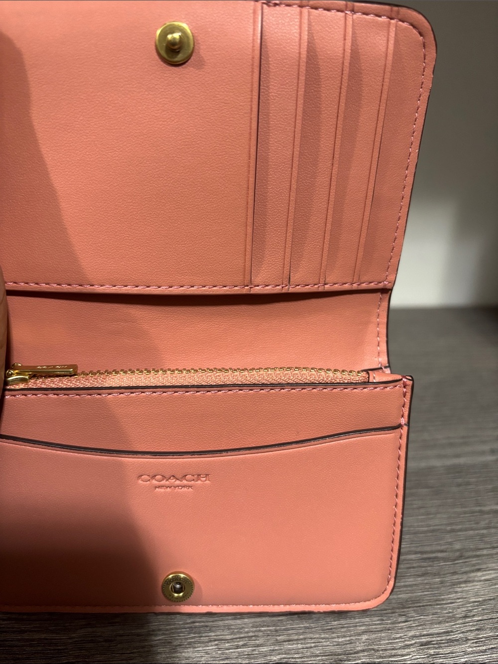 Coach Essential Mini Signature Canvas Slim Card Case Wallet - Picture 8 of 9